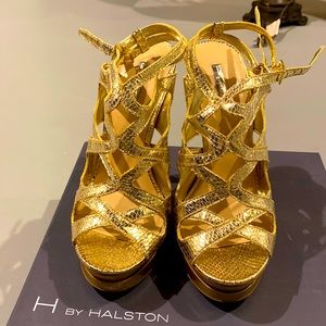 Gold sandals size 9